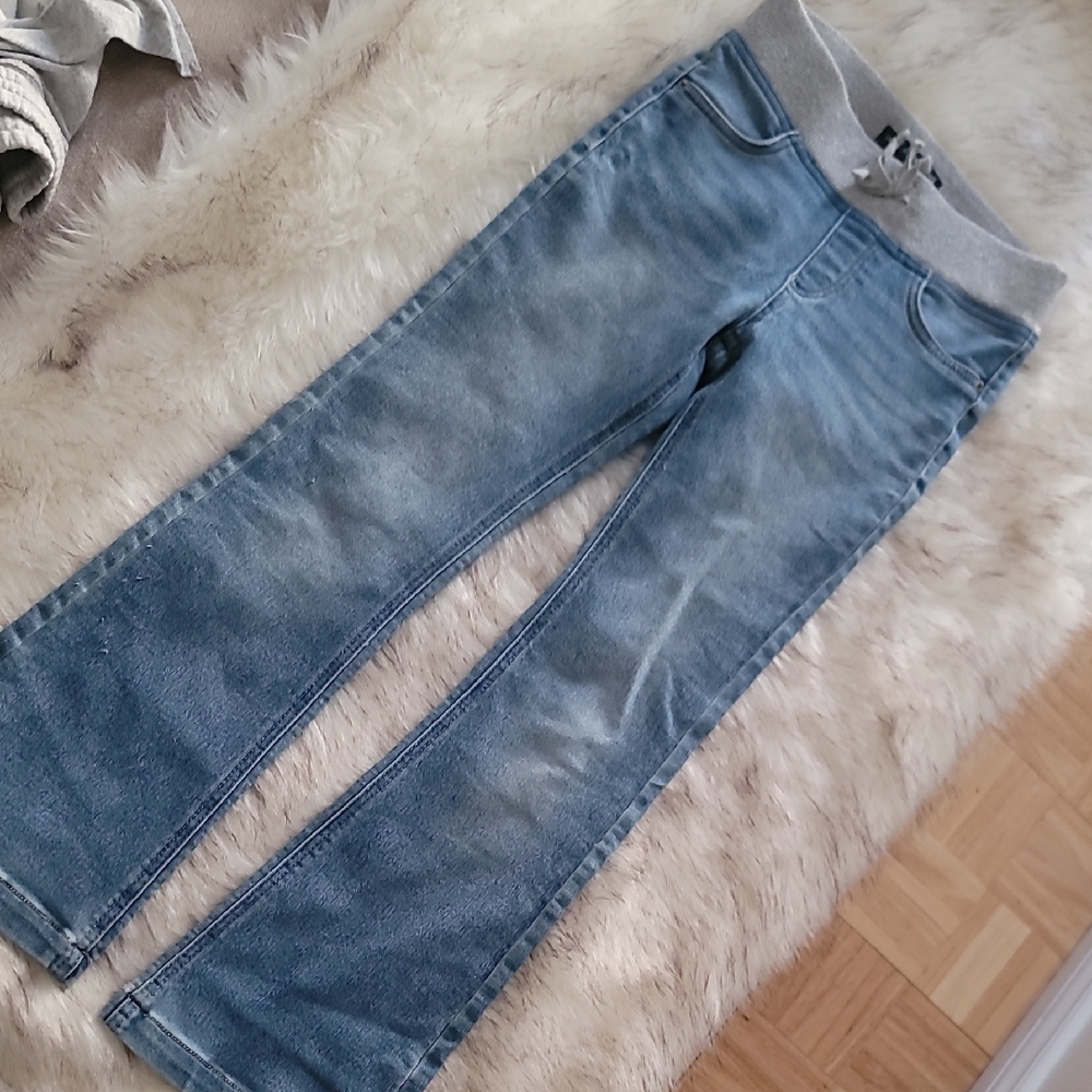 Girls Stretchy Pull On Flare Jeans 8
